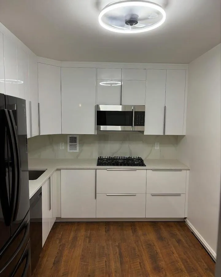 Renovated kitchen with quartz countertops in Arden-Arcade